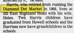 Diamond Dot Market - June 1980 Article On Joe Harris (newer photo)